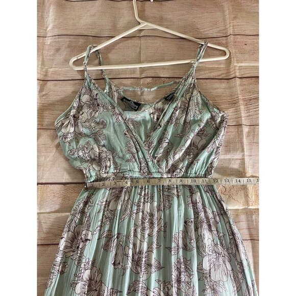 Angie Women's Soft green Floral Summer Bohemian Maxi Dress - Small - Picture 7 of 11